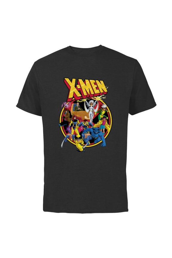 X-Men Animated Series Retro 90s - Short Sleeve Cotton T-Shirt for Adults- Customized-Black