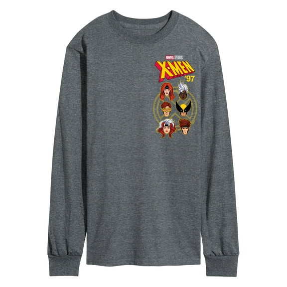 Marvel X-Men - Character Head - Men's Long Sleeve Graphic T-Shirt
