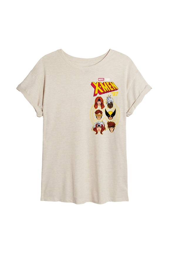 X-Men - Character Head - Women's Oversized Graphic T-Shirt