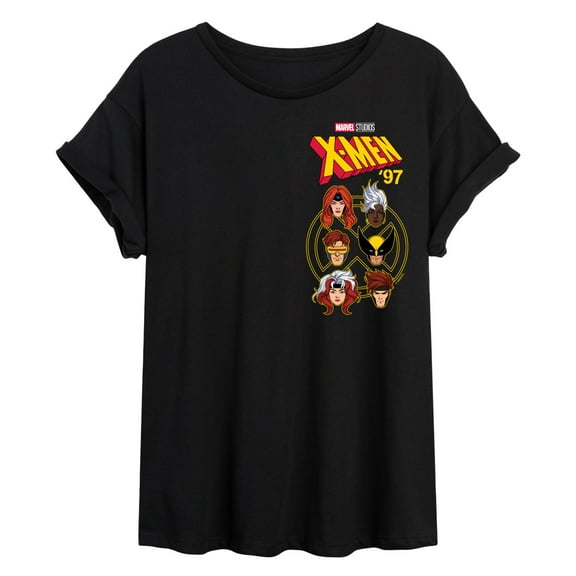 Marvel X-Men - Character Head - Women's Oversized Graphic T-Shirt
