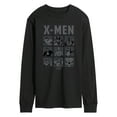 thumbnail image 1 of Marvel X-Men - Comic Character Grid - Men's Long Sleeve Graphic T-Shirt, 1 of 5