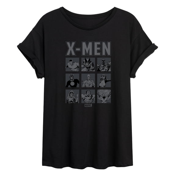 X-Men - X-Men Comic Character Grid Oversized Graphic T-Shirt
