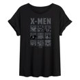 thumbnail image 1 of Marvel X-Men - Comic Character Grid - Women's Oversized Graphic T-Shirt, 1 of 4