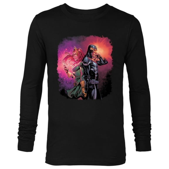 Marvel X-Men Cyclops & Jean Grey Variant Valentine's Day - Long Sleeve T-Shirt for Men – Customized-Black
