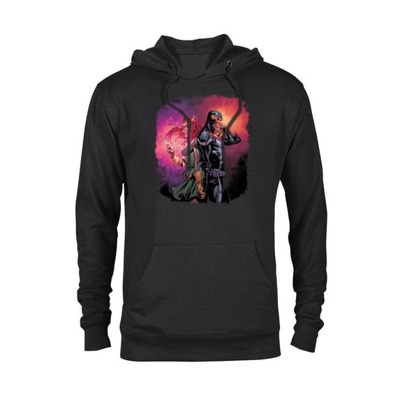 Marvel X-Men Cyclops & Jean Grey Variant Valentine's Day - Pullover Hoodie for Adults – Customized-Black