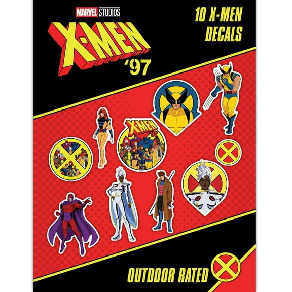 Marvel X-Men Decals - Set of 10 Wolverine, Storm, Jean Grey, Gambit, Magneto, Logo Retro Comic Vinyl Stickers for Water Bottle Laptop Car Truck Waterproof Bumper Stickers XMen Decals