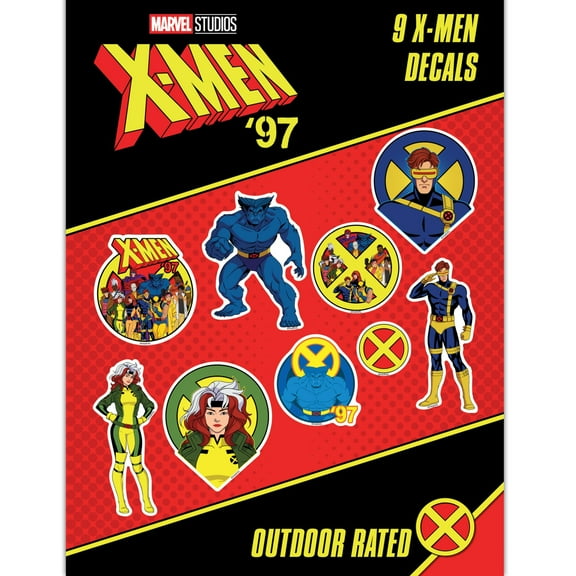 Marvel X-Men Decals - Set of 9 Cyclops, Rogue, Beast Logo Retro Comic Vinyl Stickers for Water Bottle Laptop Car Truck Waterproof Bumper Stickers XMen Decals