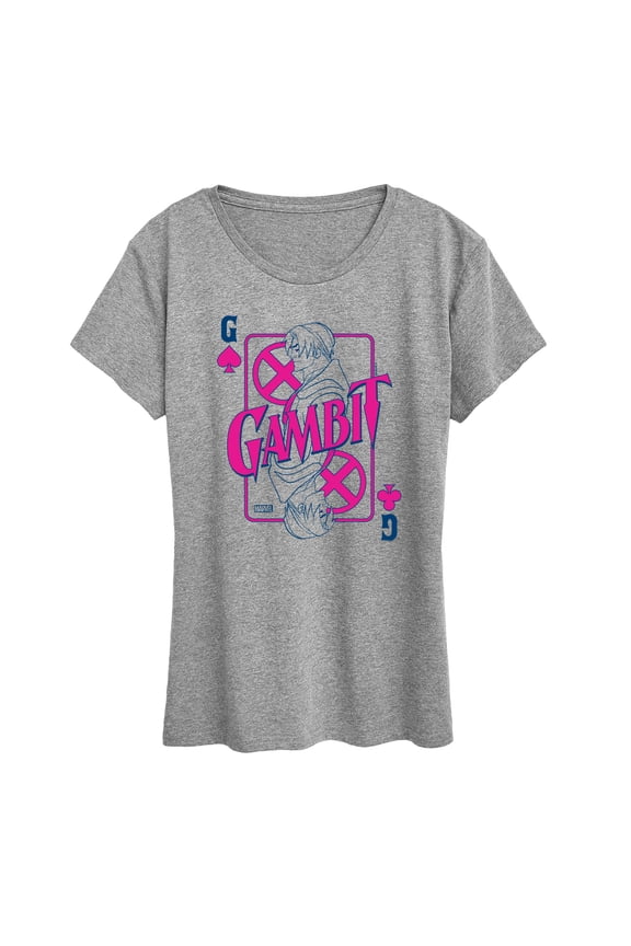 X-Men - Gambit Playing Card - Women's Short Sleeve Graphic T-Shirt