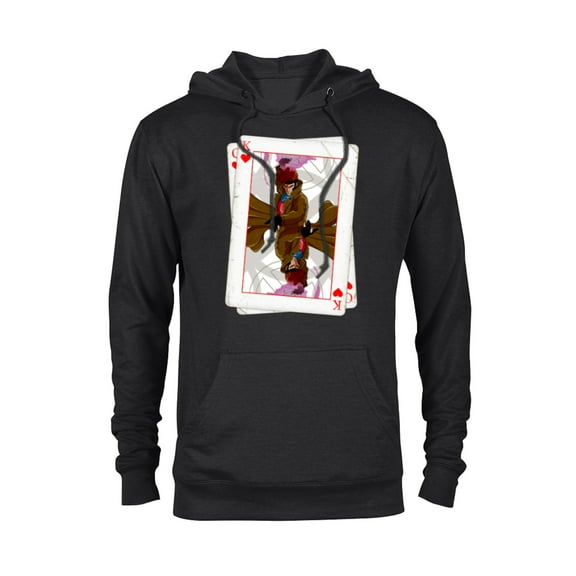 Marvel X-Men Gambit Playing Cards 90s - Pullover Hoodie for Adults – Customized-Black