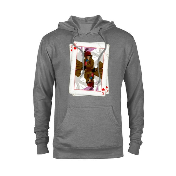 Marvel X-Men Gambit Playing Cards 90s - Pullover Hoodie for Adults – Customized-Graphite Heather