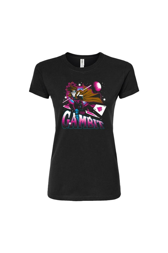 X-Men - Gambit Space - Juniors Fitted Graphic T-Shirt