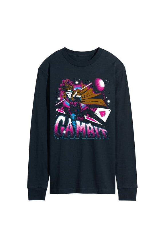 - X-Men Gambit Space Long Sleeve Graphic T-Shirt