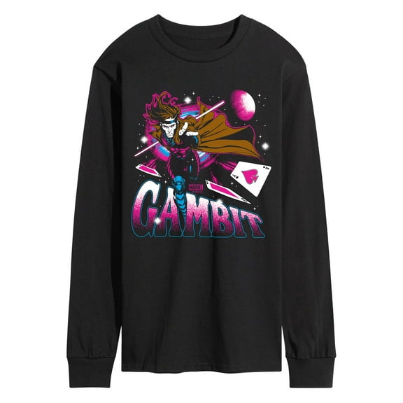 Marvel X-Men - Gambit Space - Men's Long Sleeve Graphic T-Shirt