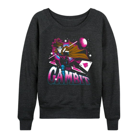 Marvel X-Men - Gambit Space - Women's French Terry Pullover Long Sleeve Shirt