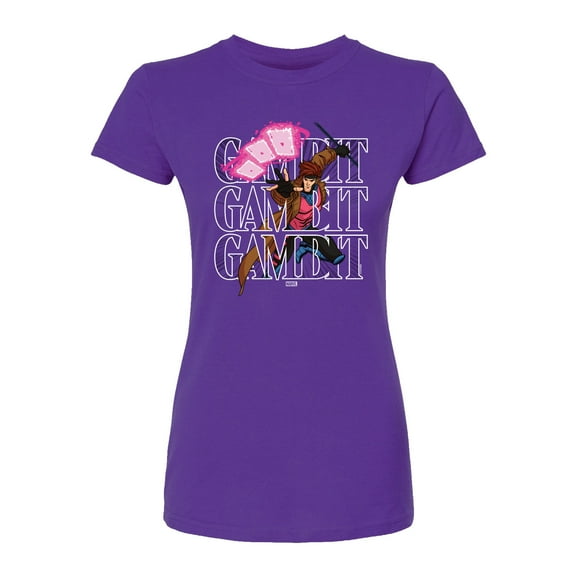 Marvel X-Men - Gambit Stack - Juniors Fitted Graphic T-Shirt