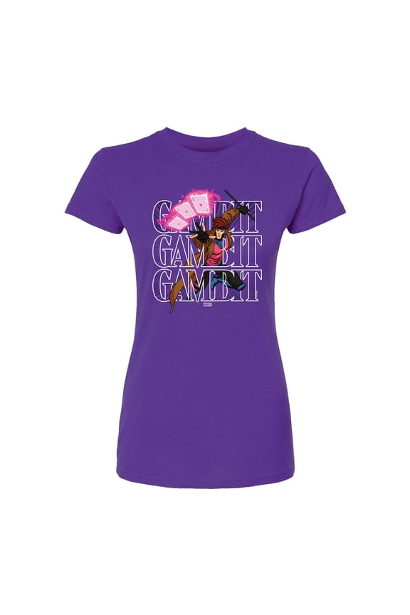 X-Men - Gambit Stack - Juniors Fitted Graphic T-Shirt