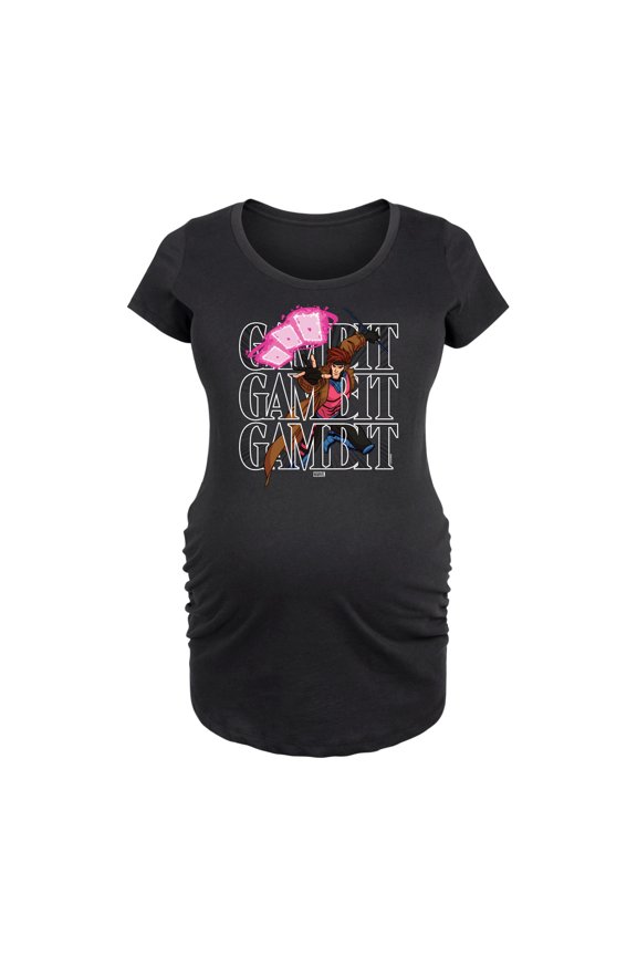 X-Men - Gambit Stack - Maternity Scoop Neck Graphic T-Shirt
