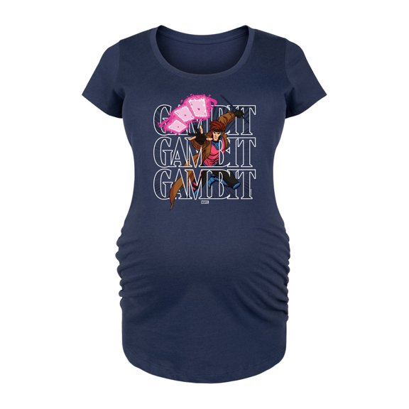 Marvel X-Men - Gambit Stack - Maternity Scoop Neck Graphic T-Shirt