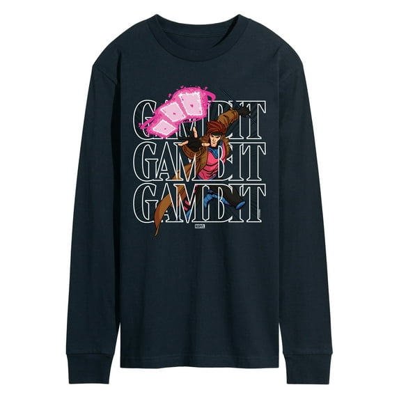 Marvel X-Men - Gambit Stack - Men's Long Sleeve Graphic T-Shirt