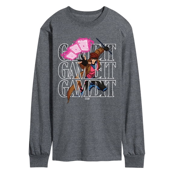 Marvel X-Men - Gambit Stack - Men's Long Sleeve Graphic T-Shirt