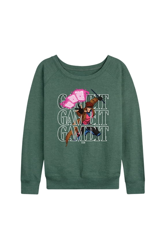 X-Men - Gambit Stack - Women's French Terry Pullover Long Sleeve Shirt