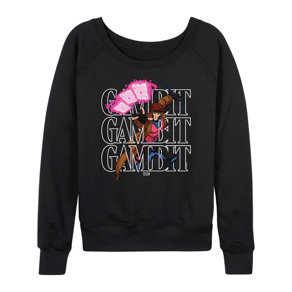 Marvel X-Men - Gambit Stack - Women's French Terry Pullover Sweatshirt