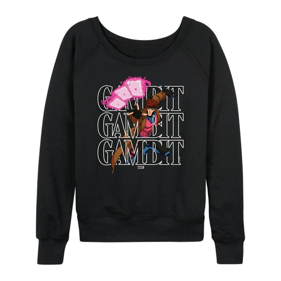 Marvel X-Men - Gambit Stack - Women's French Terry Pullover Long Sleeve Shirt
