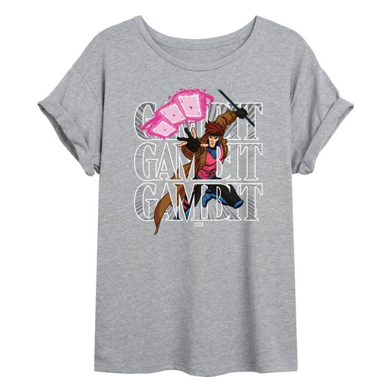 Marvel X-Men - Gambit Stack - Women's Oversized Graphic T-Shirt