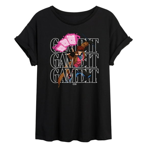 Marvel X-Men - Gambit Stack - Women's Oversized Graphic T-Shirt
