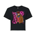 thumbnail image 1 of Marvel X-Men - Gambit With Logo - Juniors Cropped Graphic T-Shirt, 1 of 5