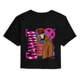 thumbnail image 1 of Marvel X-Men - Gambit With Logo - Juniors Cropped Graphic T-Shirt, 1 of 5
