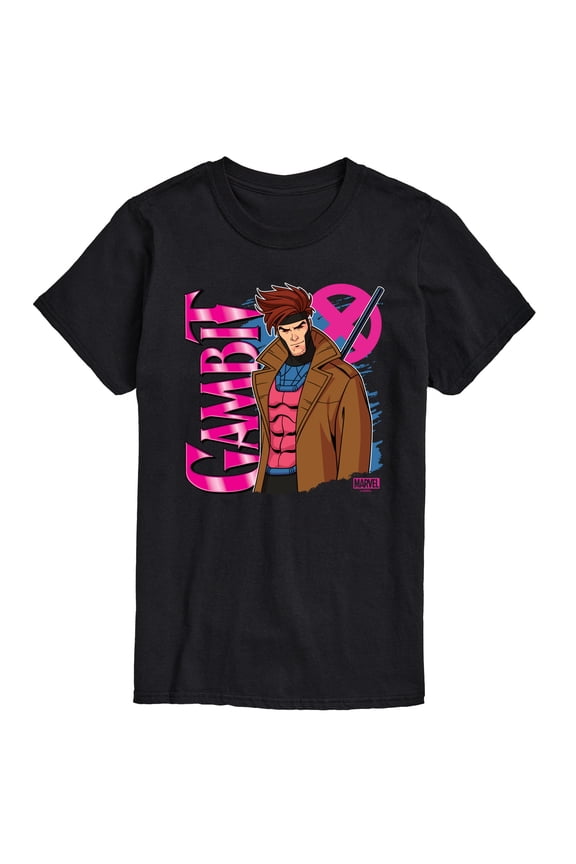 X-Men - Gambit With Logo - Men's Short Sleeve Graphic T-Shirt