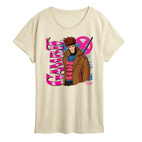 Marvel X-Men - Gambit With Logo - Women's Short Sleeve Graphic T-Shirt