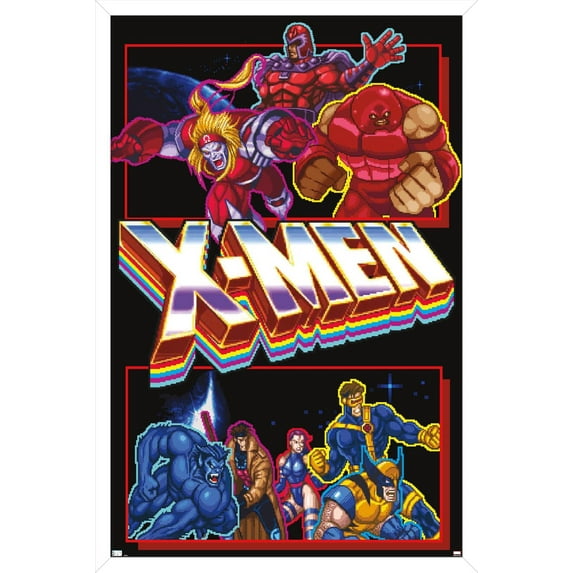 Marvel X-Men Game - Battle Wall Poster, 22.375" x 34" Framed