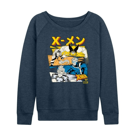 Marvel X-Men - Kanji Stacked - Women's French Terry Pullover Sweatshirt