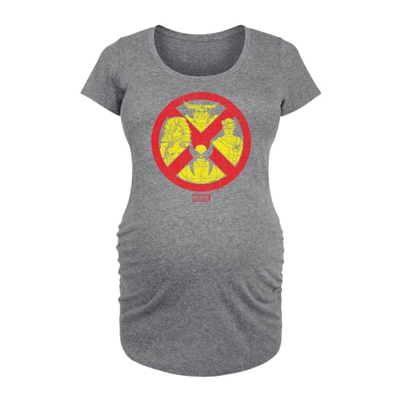 Marvel X-Men - Logo Characters - Maternity Scoop Neck Graphic T-Shirt
