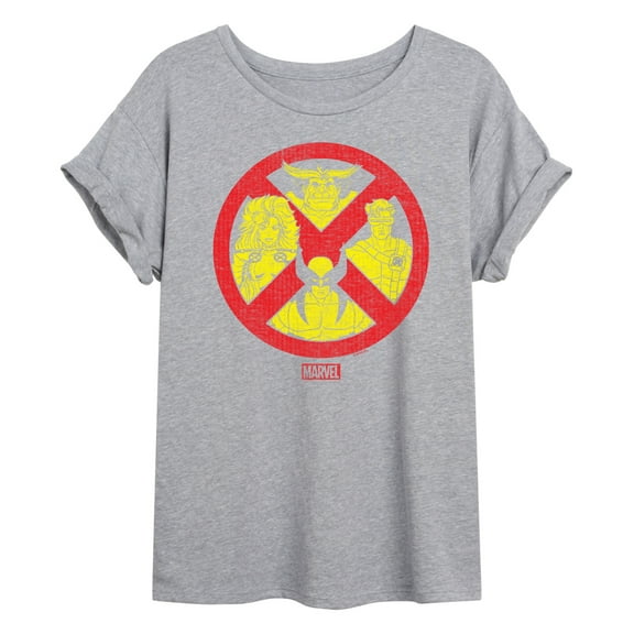 Marvel X-Men - Logo Characters - Women's Oversized Graphic T-Shirt