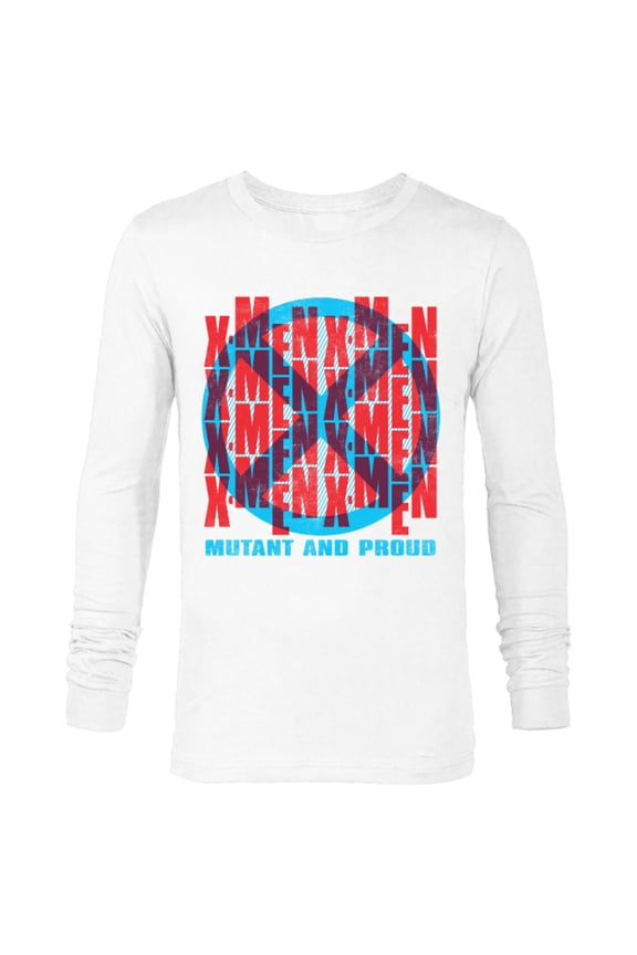 X-Men Logo Mutant and Proud - Long Sleeve T-Shirt for Men – Customized-White