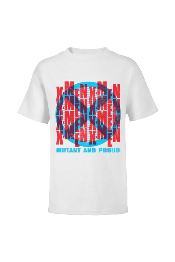 X-Men Logo Mutant and Proud - Short Sleeve T-Shirt for Kids – Customized-White