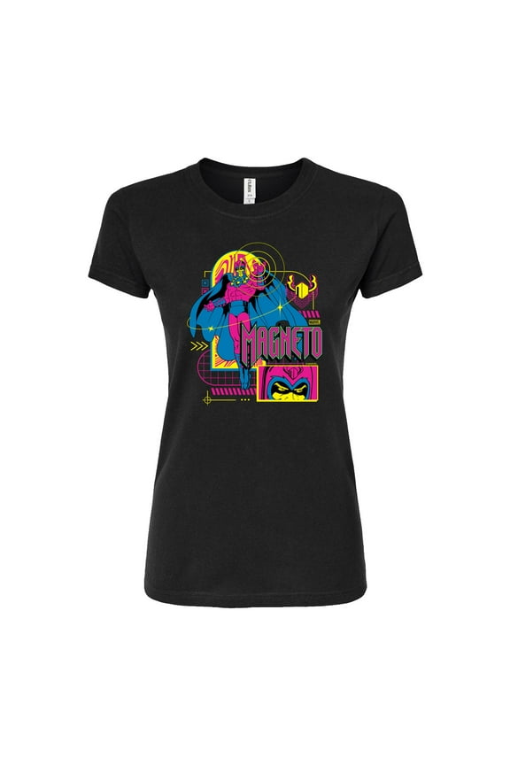 X-Men - Magneto Vaporwave - Juniors Fitted Graphic T-Shirt