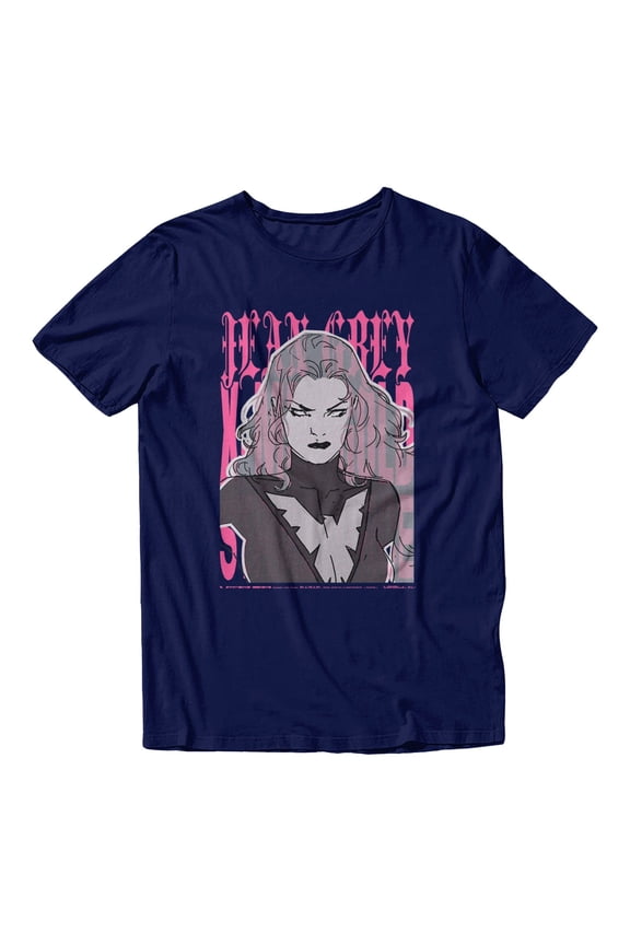 X-Men Men's Jean Grey Dark Phoenix T-Shirt (Iris Navy, S-XXXL)