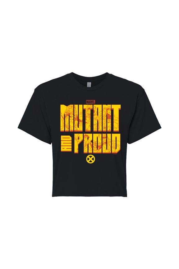 X-Men - Mutant And Proud - Juniors Cropped Graphic T-Shirt