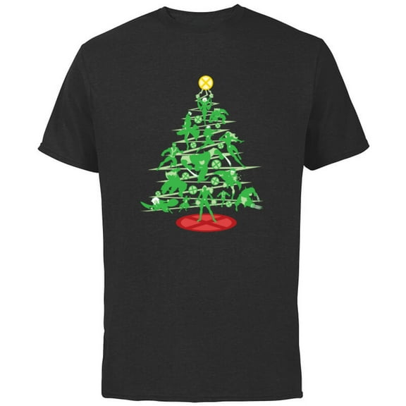 Marvel X-Men Mutant Christmas Tree - Short Sleeve Cotton T-Shirt for Adults - Customized-Black