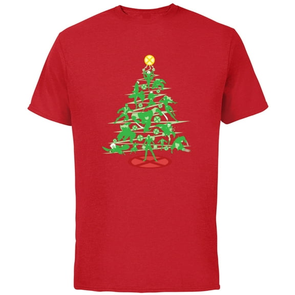 Marvel X-Men Mutant Christmas Tree - Short Sleeve Cotton T-Shirt for Adults - Customized-Red