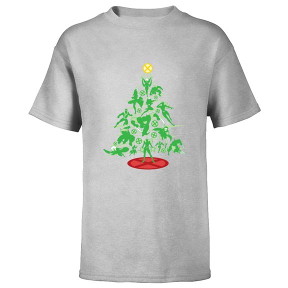 Marvel X-Men Mutant Christmas Tree - Short Sleeve T-Shirt for Kids – Customized-Athletic Heather