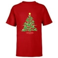 thumbnail image 1 of Marvel X-Men Mutant Christmas Tree - Short Sleeve T-Shirt for Kids – Customized-Red, 1 of 5