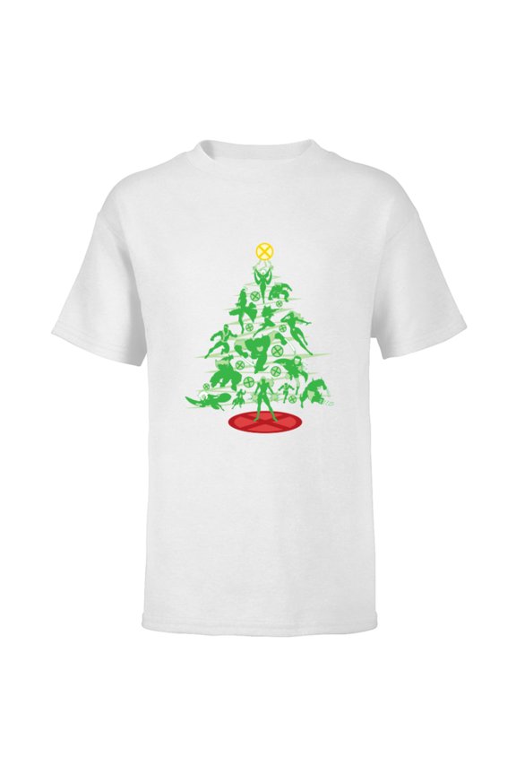 X-Men Mutant Christmas Tree - Short Sleeve T-Shirt for Kids – Customized-White