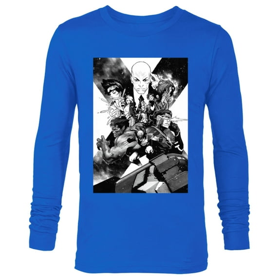 Marvel X-Men Mutant Super Heroes Black and White - Long Sleeve T-Shirt for Men – Customized-Royal