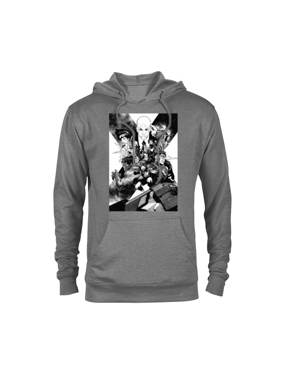 X-Men Mutant Super Heroes Black and White - Pullover Hoodie for Adults – Customized-Graphite Heather