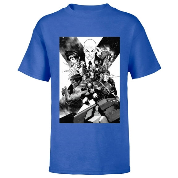 Marvel X-Men Mutant Super Heroes Black and White - Short Sleeve T-Shirt for Kids – Customized-Royal